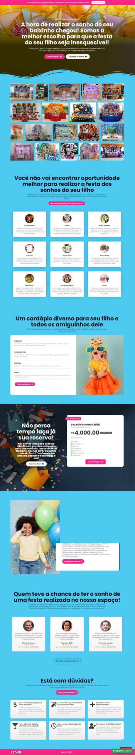 Modelo de landing page para vendas de serviços